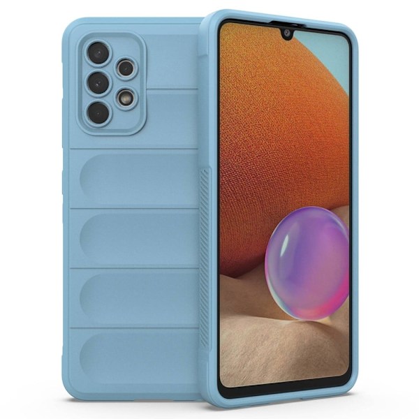 Mjukt greppformat Samsung Galaxy A32 skal - Blå Blå