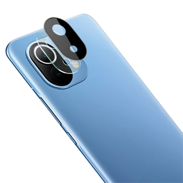 IMAK Xiaomi Mi 11 kameralinsskydd av härdat glas + linsskydd - Svart Transparent