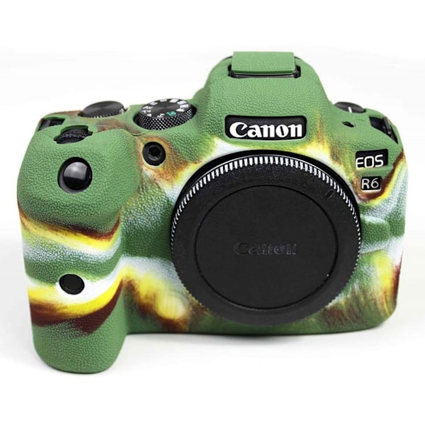 Silikonikotelo Canon EOS R6 - Naamiointi Green