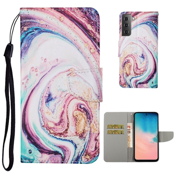 Wonderland Samsung Galaxy S21 Flip Case - Pyörre kuvio Multicolor