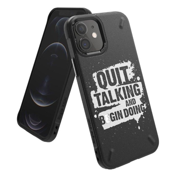 Ringke ONYX DESIGN - iPhone 12 mini - QUIT TALKING Black