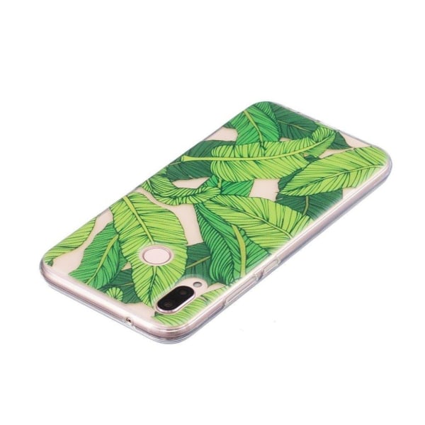 Huawei P20 Lite pattern printing case - Green Leaves Multicolor