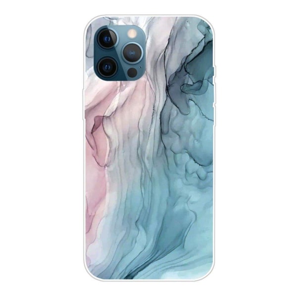 Marble design iPhone 12 Pro & iPhone 12 cover - Rose / Blå Marmo Multicolor