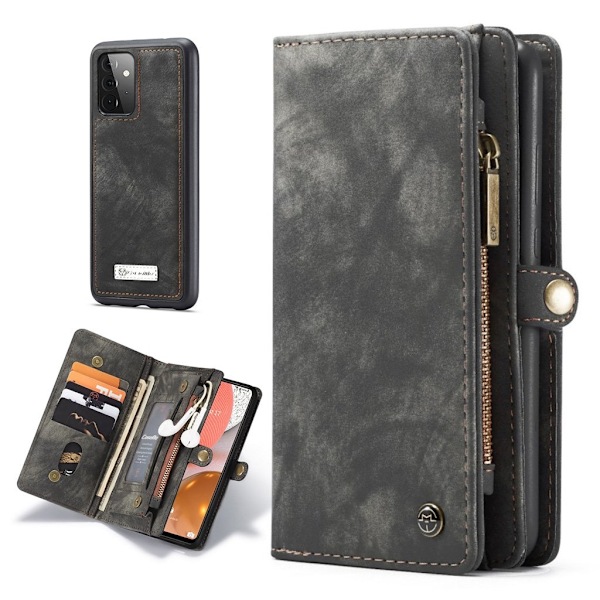 CaseMe Samsung Galaxy A72 5G Pung med Lynlås - Sort Black