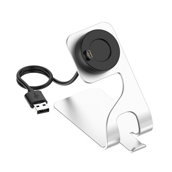 Metallinen latausteline Garmin-kellolle - Hopea Silver grey
