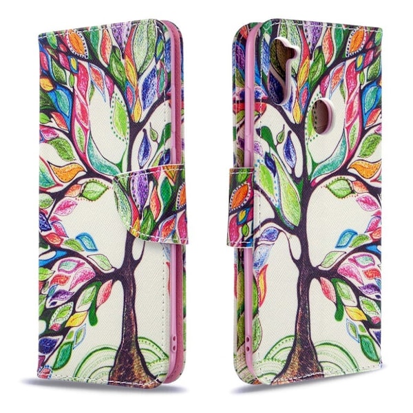 Wonderland Samsung Galaxy A11 / M11 etui - Värjätty Puu Multicolor