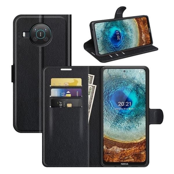Classic Nokia X10 / Nokia X20 flip kuoret - Musta Black
