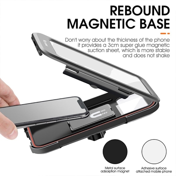 WEST BIKING Universal justerbar telefonholder til cykelstyret Black
