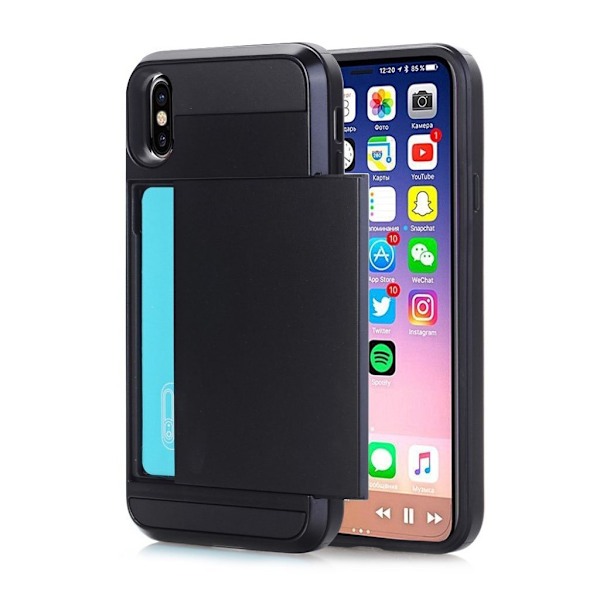iPhone X moderni suojakuori - Musta Black