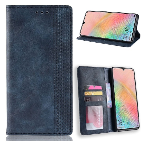Bofink Vintage läder Huawei Mate 20X fodral - Blå Blå