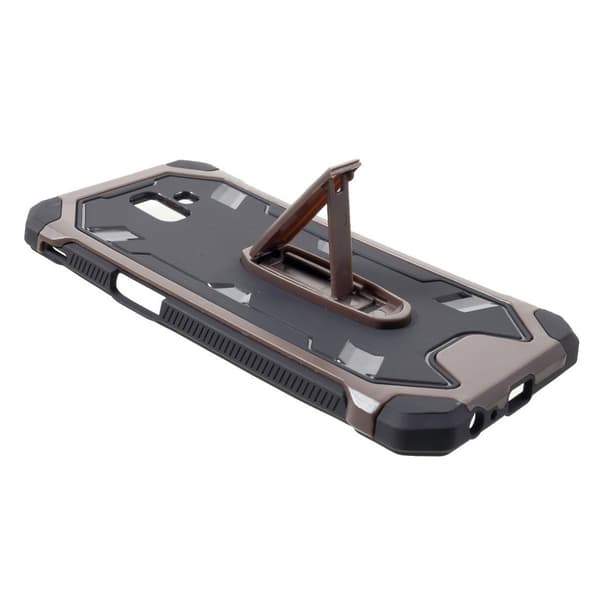 Samsung Galaxy J6 Plus (2018) Støtdempende Kombo Etui - Mokka Brown