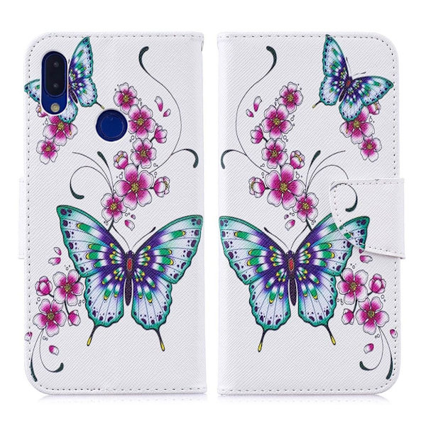 Wonderland Xiaomi Redmi Note 7 / Note 7 Pro / Note 7S etui – Sommerfugl og Blomster Multicolor