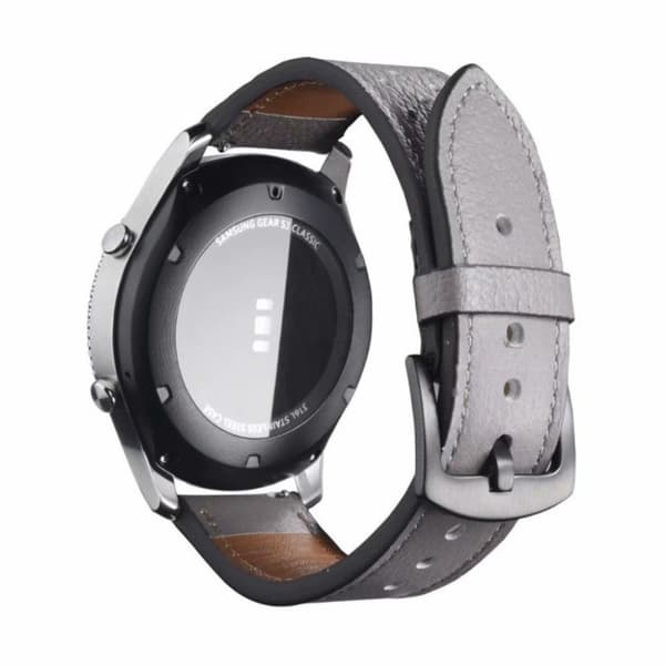 Huawei Watch GT 2 46mm / GT 2e holdbar læderurrem - Grå Silver grey