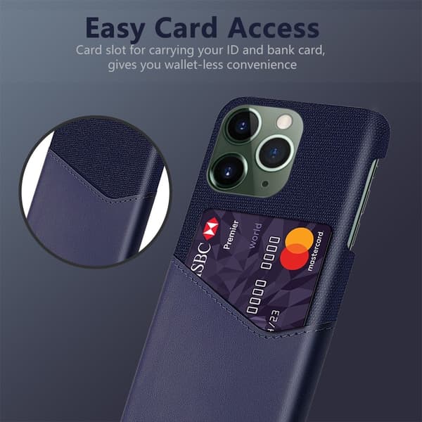 Bofink iPhone 15 Pro Max Card Suojakuori - Sininen Blue