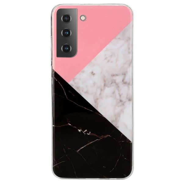 Marble design Samsung Galaxy S22 Plus cover - Splejsning I Tre Farver Multicolor