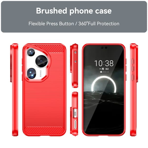 Carbon Flex Huawei Pura 70 Ultra kotelot - Punainen Red
