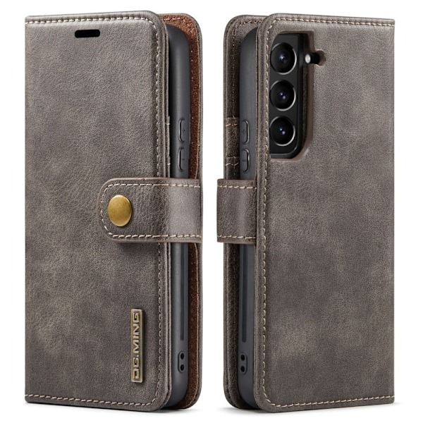 DG.Ming Samsung Galaxy S22 2-in-1 Lompakko Suojakotelo - Harmaa Silver grey