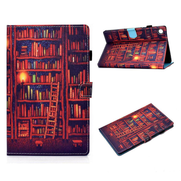 Lenovo Tab M10 FHD Plus pattern printing leather case - Bookshel Multicolor