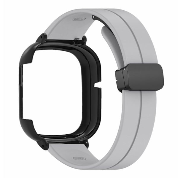 Honor Watch 4 Klockarmband Magnetiskt spänne Flexibelt handledsarmband med klockfodral - Grå Silvergrå
