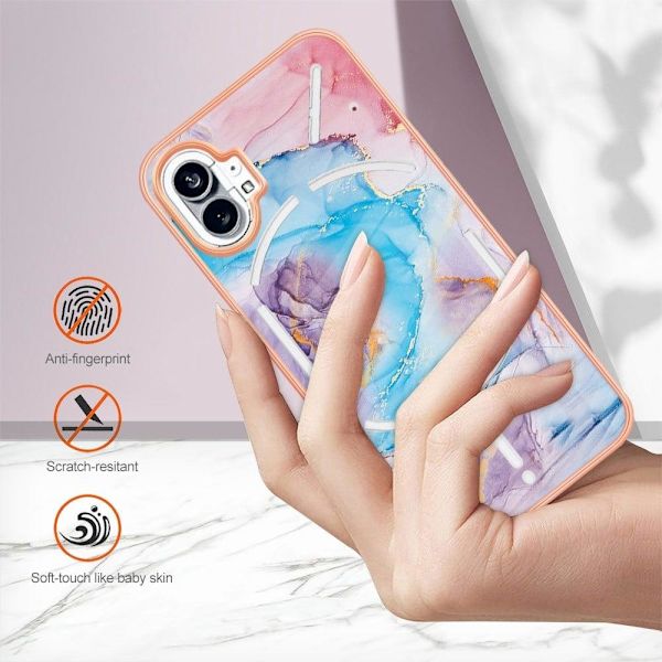 Marmormotiv Nothing Phone (1) skal - Mjölkväg Marmor Blå Blå