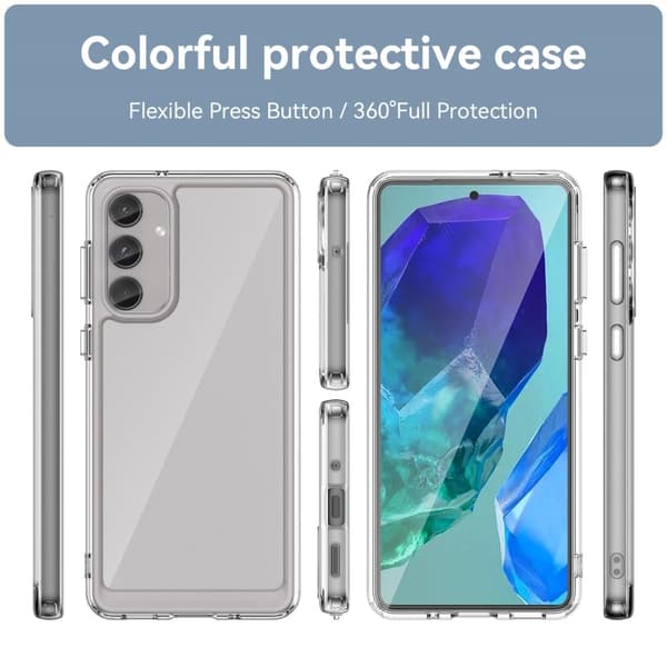 Samsung Galaxy M55 smart akryl cover - Transparent Transparent