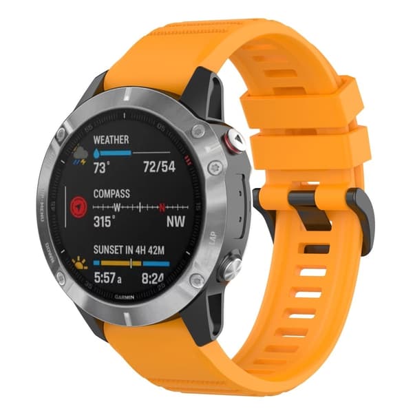 Garmin Epix / Fenix 7 klockarmband i silikon - Bärnstensgul Gul