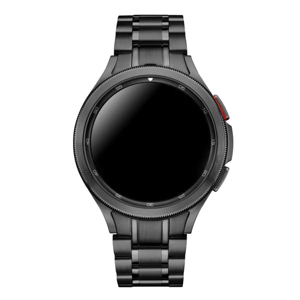 5 perler stilfuld urrem i rustfrit stål til Samsung Galaxy Watch 4 Classic (42mm) / Watch (46mm) - Sort Black