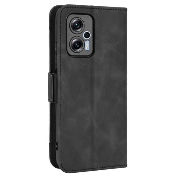 Stilfuldt Læder Etui med Pung til Xiaomi Poco X4 Gt / 11t Pro Plus / 11t Pro - Sort Black