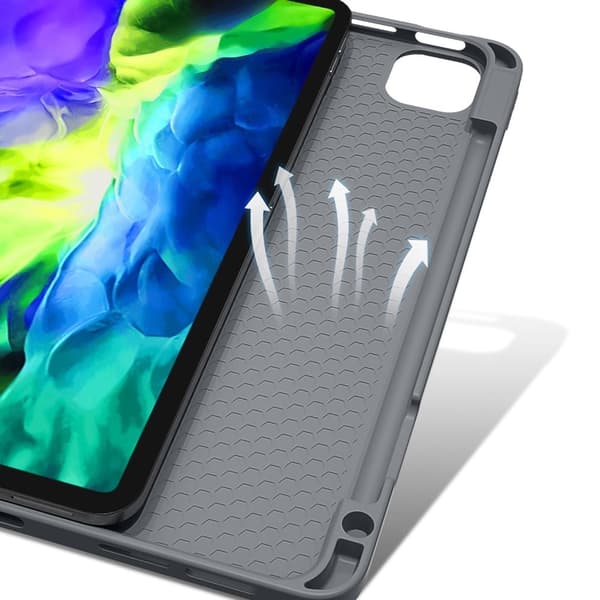 MUTURAL iPad Pro 11 (2021) / (2020) / (2018) King Kong-serie flipfodral i läder - Blå Blå