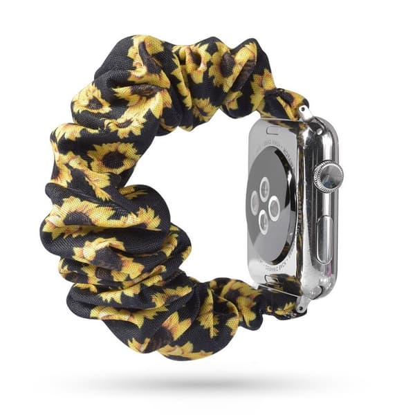 Apple Watch Series 5 44mm kangaskuvioinen kellonauha - String Auringonkukkia Yellow