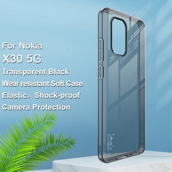 Imak UX-5 suojus Nokia X30:lle - Läpinäkyvä Musta Black