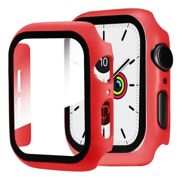 Apple Watch Series 5 / 4 44mm holdbar mat ramme - Rød Red