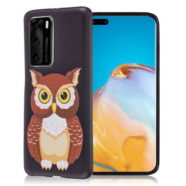 Tenk deg Huawei P40 Pro deksel - Brown Owl Brown