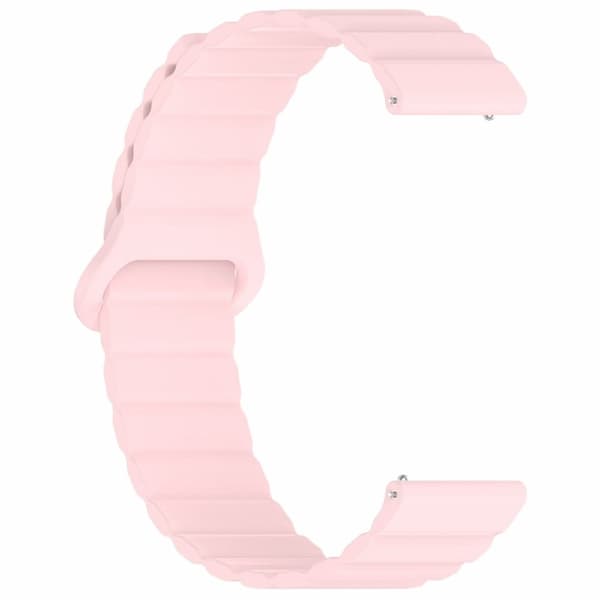 Garmin Forerunner 255S Magnetic Silicone Band Universal 18mm Adjustable Watch Strap - Pink Pink