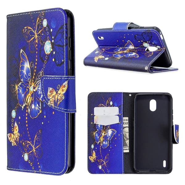 Wonderland Nokia 1.3 flip-etui - Vakker Sommerfugl Multicolor