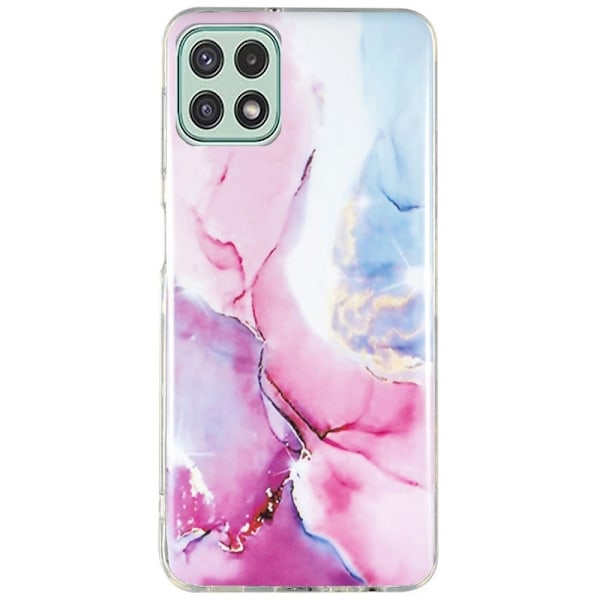 Marble Samsung Galaxy A22 5G Etui - Rosa / Blå Multicolor