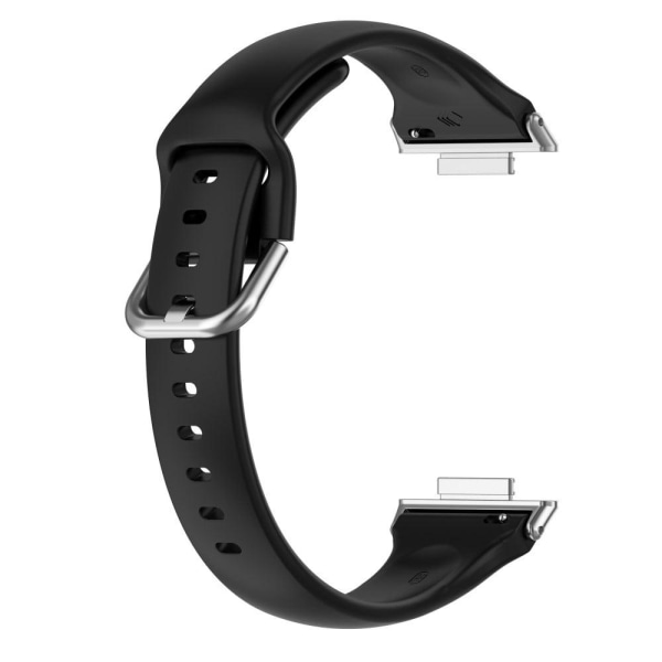 Simple silicone watch strap for Huawei Watch Fit 2 - Black Svart
