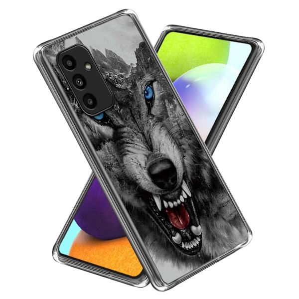Deco Samsung Galaxy A15 deksel - Voldsom Ulv Silver grey