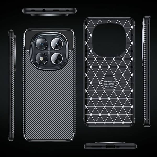 Carbon Shield Xiaomi Redmi Note 14 Pro 5G cover - Gennemsigtig Black