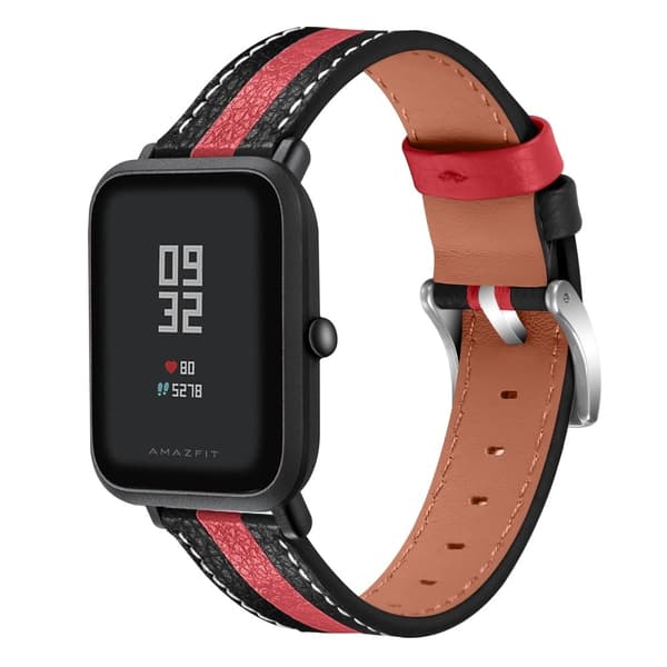 Amazfit GTS urrem i farvesplejset okselæder - Sort / Rød Red