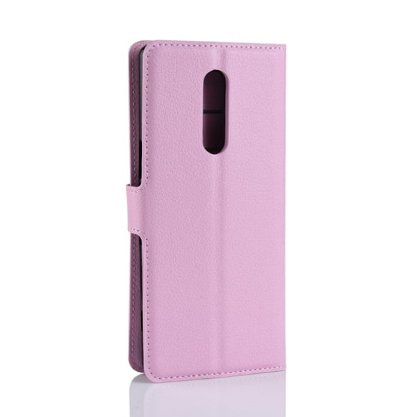 Sony Xperia XZ4 litchi skin læder flip etui - Lyserød Pink