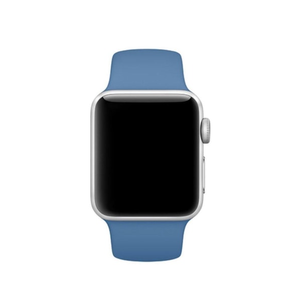 Apple Watch Series 4 44mm blødt silikone Urrem - Cowboy Blue Blue