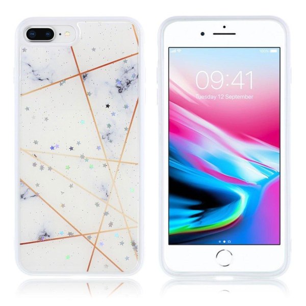 Marble iPhone 7 Plus / 8 Plus case - White / Gold Lines White