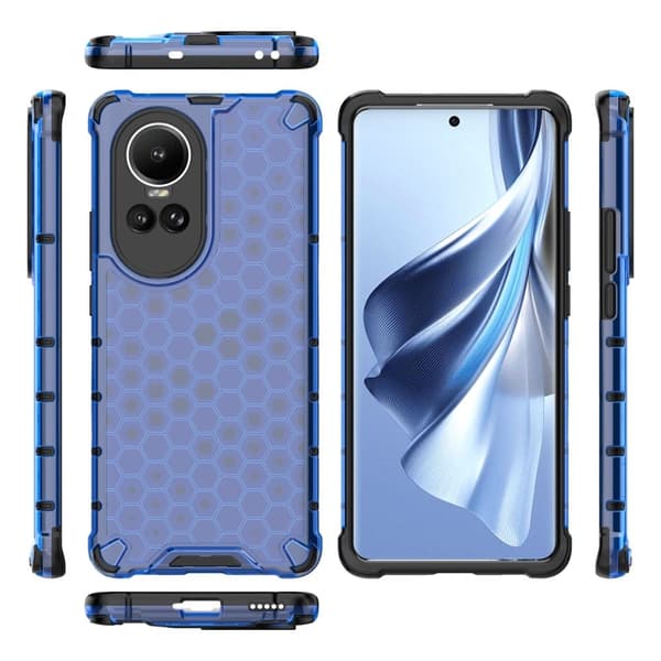 Bofink Honeycomb Oppo Reno10 skal - Blå Blå