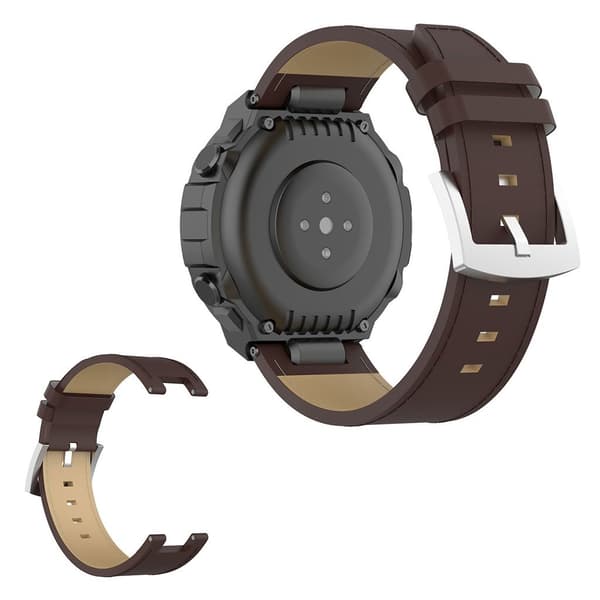 Amazfit T-Rex urrem i okseskinn - Kaffe Brown