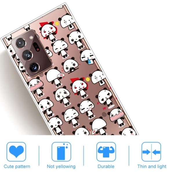 Deco Samsung Galaxy Note 20 Ultra kotelot - Panda White