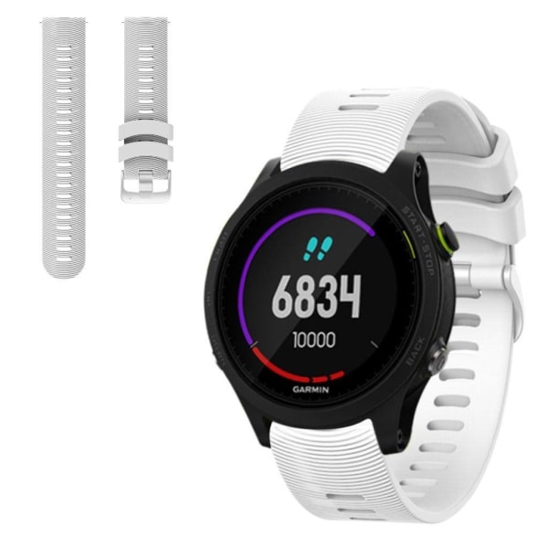 Garmin Forerunner 245 simple silicone watch band - White White