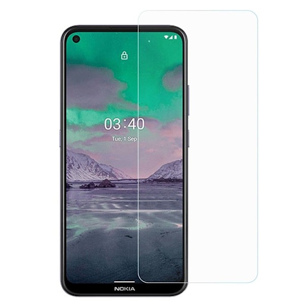 AMORUS skærmbeskytter i hærdet glas med buet kant til Nokia 3.4 Transparent