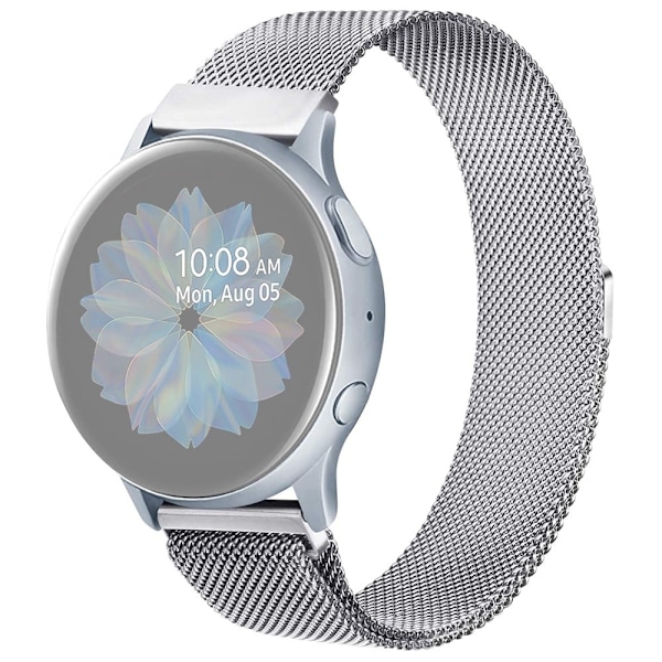 20 mm Universal JLT milanese klockarmband i rostfritt stål - Silver Silvergrå
