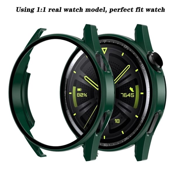 Huawei Watch GT 3 (42mm) electroplating frame with tempered glass - Dark Green Grön